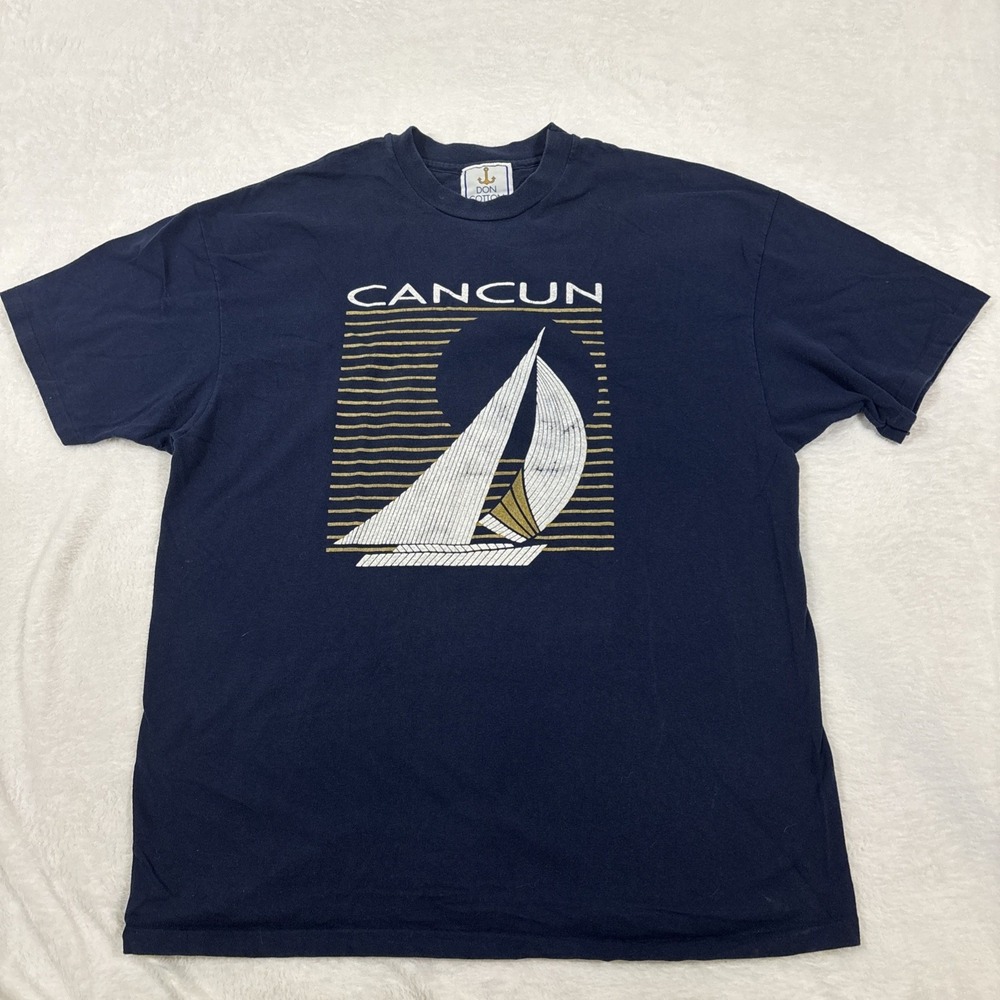 Vintage Single Stitch Men's XL Cancun Tee Made‎ In USA Single Stitch